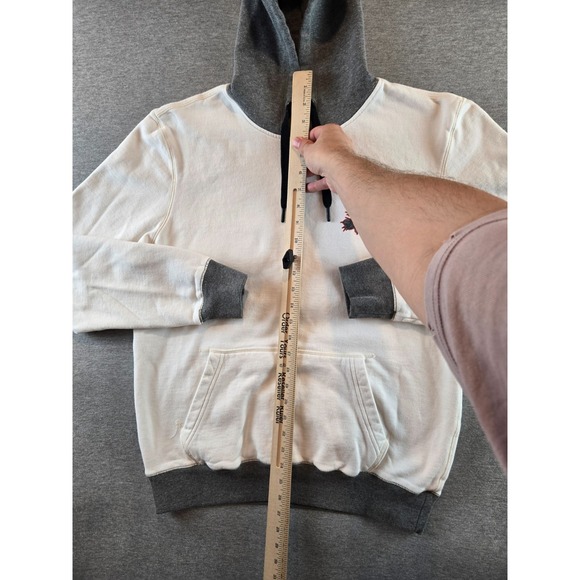 Sullen Art Collective Hoodie Mens S Ivory Native Roses Defend Love Sweatshirt - Picture 8 of 10